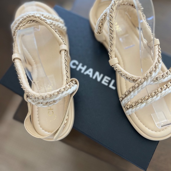Chanel 2022 Interlocking CC Gladiator Sandals BRAND NEW - Picture 2 of 10